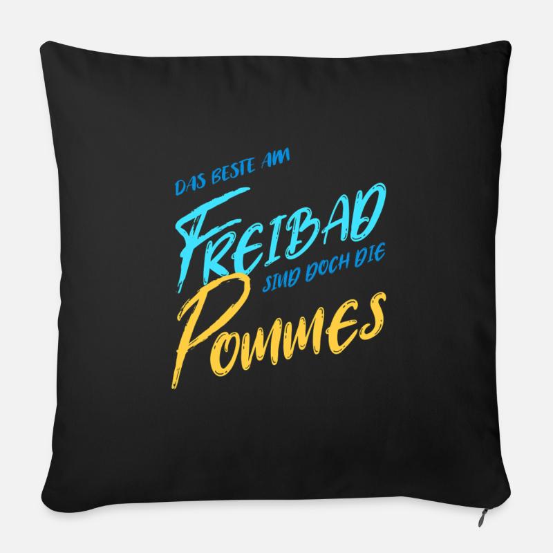 das Beste am Freibad - Sofakissenbezug 45 x 45 cm - Schwarz