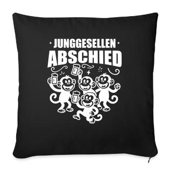 Junggesellenabschied Jga Affen Bier - Sofakissenbezug 45 x 45 cm - Schwarz - Vorne