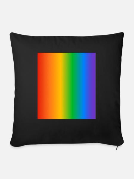 Regenbogen Farbverläufe Farben - Sofakissenbezug 45 x 45 cm - Schwarz