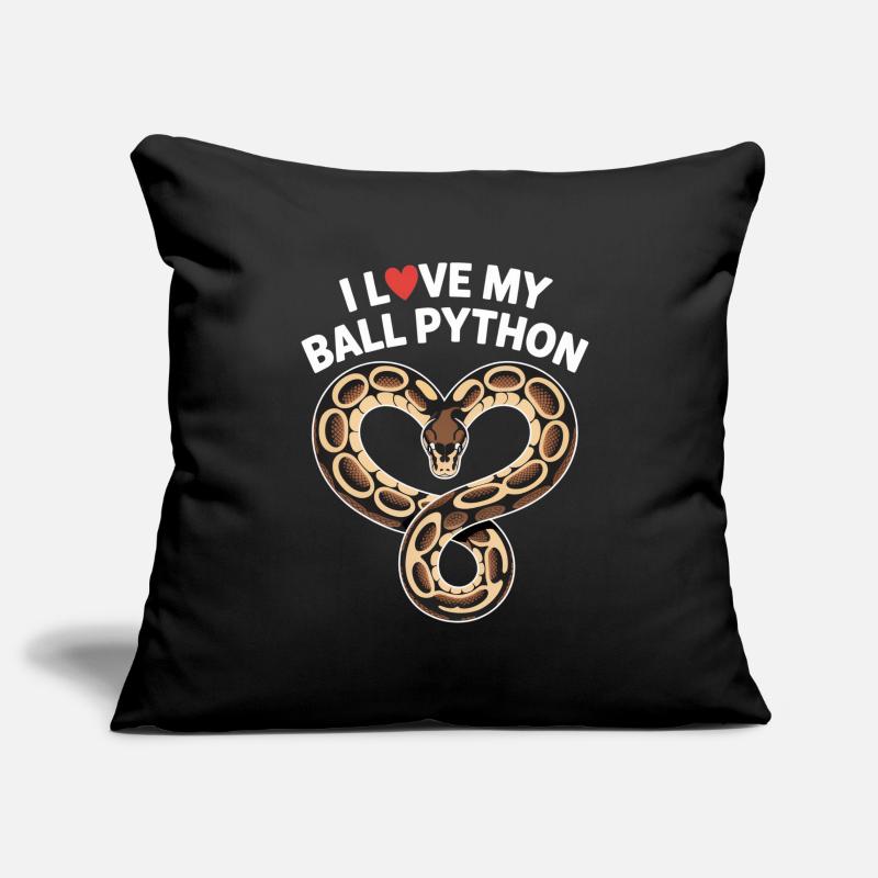 J’adore mon python royal ! Roi python Housse de coussin décorative 45 x 45 cm
