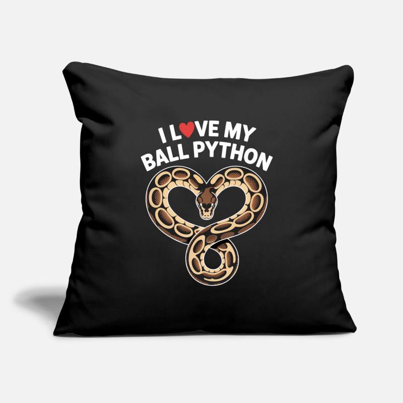 J’adore mon python royal ! Roi python Housse de coussin décorative 45 x 45 cm