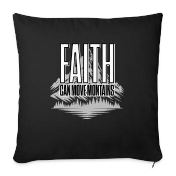 Life motto: Believe in your power - Sofa pillowcase 17,3'' x 17,3'' (45 x 45 cm) - black - Front