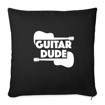 Guitare Acoustique Rock Blues Jazz Musicien Cadeau - Housse de coussin décorative 45 x 45 cm - noir - Devant