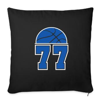 Basketball Streetball Bball Doncic Goat Geschenk - Sofakissenbezug 45 x 45 cm - Schwarz - Vorne
