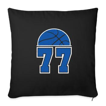 Basketball Streetball Bball Doncic Goat Geschenk - Sofakissenbezug 45 x 45 cm - Schwarz - Vorne