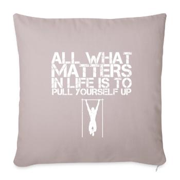 Calisthenics Bar Street Workout Muscle Up Gift - Sofa pillowcase 17,3'' x 17,3'' (45 x 45 cm) - light taupe - Front
