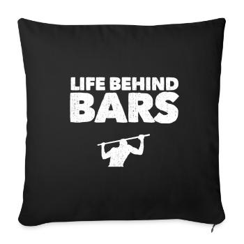 Calisthenics Bar Street Workout Muscle Up Geschenk - Sofakissenbezug 45 x 45 cm - Schwarz - Vorne