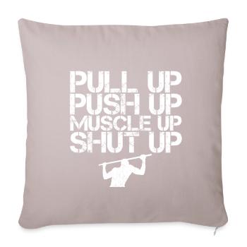 Calisthenics Bar Street Workout Muscle Up Gift - Sofa pillowcase 17,3'' x 17,3'' (45 x 45 cm) - light taupe - Front