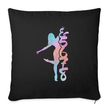 Dancing Dance Teacher & 5 6 7 8 Standard Dance Gift - Sofa pillowcase 17,3'' x 17,3'' (45 x 45 cm) - black - Front