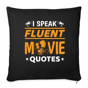Movie Cineast Fan Cinema Lover Movies Gift - Sofa pillowcase 17,3'' x 17,3'' (45 x 45 cm) - black - Front