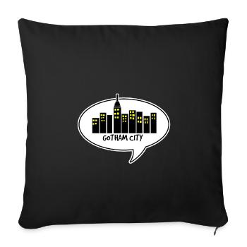 comic gotham city - Sofakissenbezug 45 x 45 cm - Schwarz - Vorne