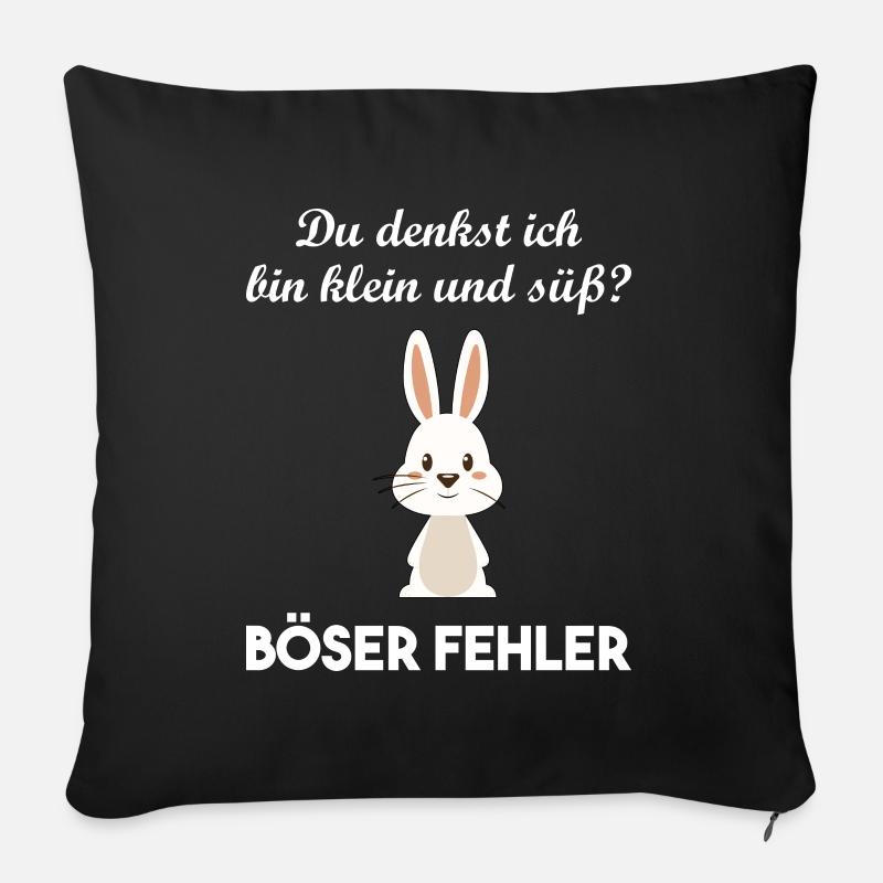 Hase Hasi Ostern Liebe Geschenkidee - Sofakissenbezug 45 x 45 cm - Schwarz