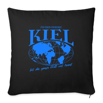 Kiel Home Football Gift - Sofa pillowcase 17,3'' x 17,3'' (45 x 45 cm) - black - Front