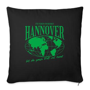 Hannover Home Football Gift - Sofa pillowcase 17,3'' x 17,3'' (45 x 45 cm) - black - Front