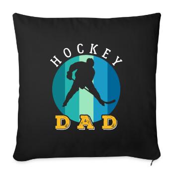 Hockey Dad Retro Style - Sofakissenbezug 45 x 45 cm - Schwarz - Vorne