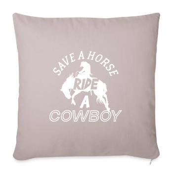 Save A Horse Ride A Cowboy - Sofa pillowcase 17,3'' x 17,3'' (45 x 45 cm) - light taupe - Front