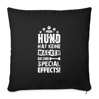 Hund Special Effects Hundeerziehung Hundespruch - Sofakissenbezug 45 x 45 cm - Schwarz - Vorne