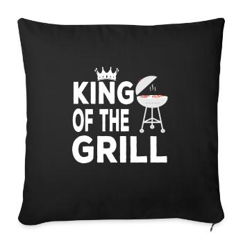 King Grill Grill Barbecue King Bbq Season - Sofa pillowcase 17,3'' x 17,3'' (45 x 45 cm) - black - Front