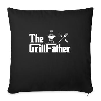 Grillfather GrillIng Barbecue Season Barbecue Party Grill - Sofa pillowcase 17,3'' x 17,3'' (45 x 45 cm) - black - Front