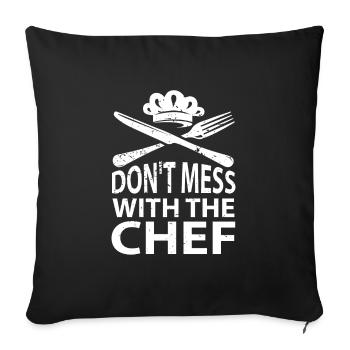 Chef Grill Master GrillIng Cooking Grill Cook - Sofa pillowcase 17,3'' x 17,3'' (45 x 45 cm) - black - Front