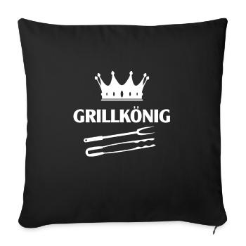 Barbecue King Grill Barbecue Crown Couverts De Barbecue - Housse de coussin décorative 45 x 45 cm - noir - Devant