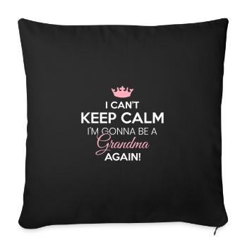 Grandmother Granny Expectant Granny Grandchildren Pregnant - Sofa pillowcase 17,3'' x 17,3'' (45 x 45 cm) - black - Front