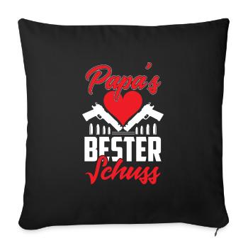 Le meilleur tir de papa de la Nativité Dire drôle - Housse de coussin décorative 45 x 45 cm - noir - Devant