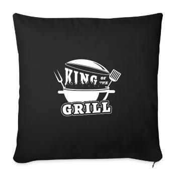 King of the Grill Grill Master Grill Grilling King - Sofa pillowcase 17,3'' x 17,3'' (45 x 45 cm) - black - Front