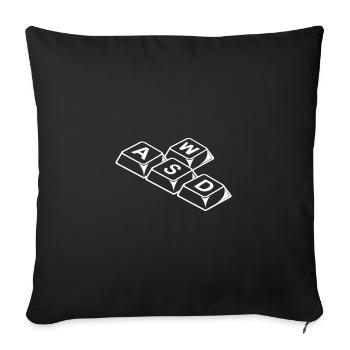 WASD Keyboard Gamer Gaming Gaming Gamer Control PC - Sofa pillowcase 17,3'' x 17,3'' (45 x 45 cm) - black - Front