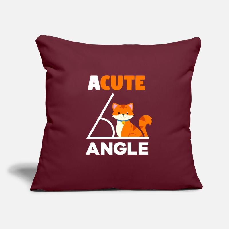 Mignon angle chat math math prof Housse de coussin décorative 45 x 45 cm