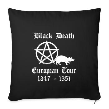 Black Death European Tour Funny Band Tour History - Sofa pillowcase 17,3'' x 17,3'' (45 x 45 cm) - black - Front