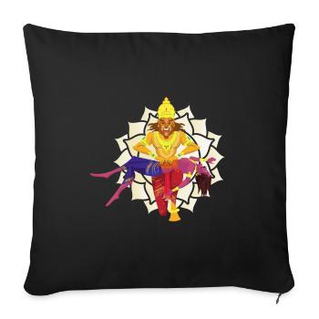Narasimha Hindu Hinduism Leo - Housse de coussin décorative 45 x 45 cm - noir - Devant