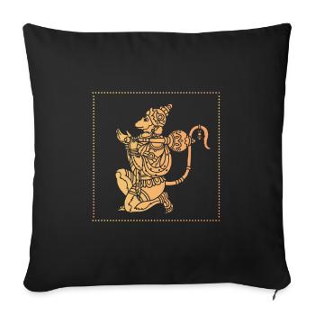 Singe Hanuman Ramayana - Housse de coussin décorative 45 x 45 cm - noir - Devant