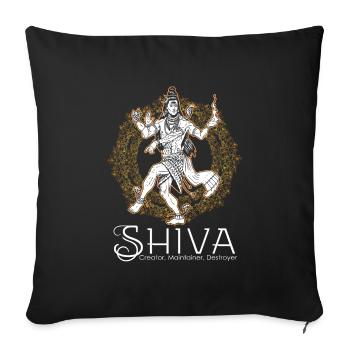 Créateur de Shiva dieux et divinités hindous - Housse de coussin décorative 45 x 45 cm - noir - Devant