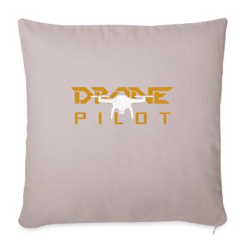 Drone Life Tee Pilot Tee Quadcopter Gift - Housse de coussin décorative 45 x 45 cm - taupe clair - Devant