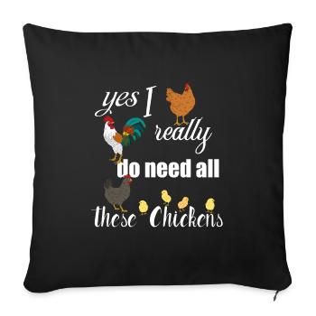 Love Chickens Tee Cette chemise est parfaite pour vous! - Housse de coussin décorative 45 x 45 cm - noir - Devant