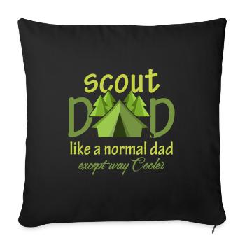 Scout Dad Tee Cub Leader Boy Camping Scouting - Sofa pillowcase 17,3'' x 17,3'' (45 x 45 cm) - black - Front