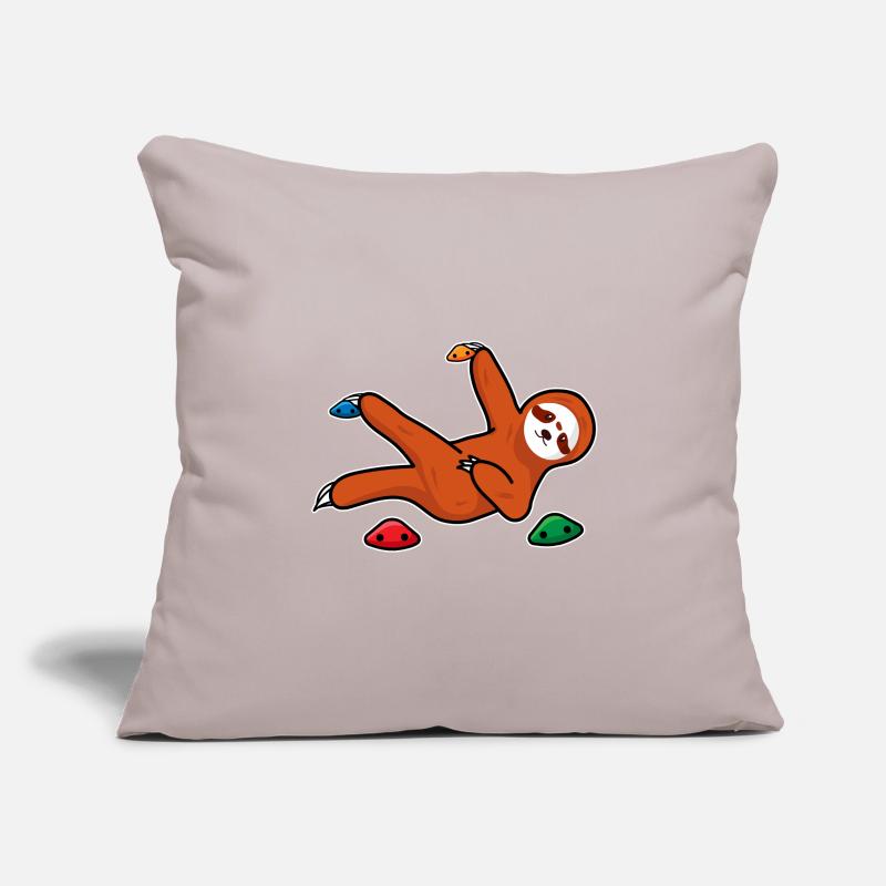 Boulder gift sloth on climber climbing wall Sofa pillowcase 17,3'' x 17,3'' (45 x 45 cm)