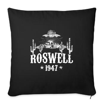 Roswell Flying Saucer 1947 - Sofa pillowcase 17,3'' x 17,3'' (45 x 45 cm) - black - Front