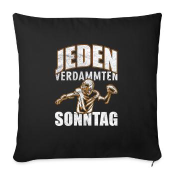 American Football Coach Footballfan Geschenk - Sofakissenbezug 45 x 45 cm - Schwarz - Vorne