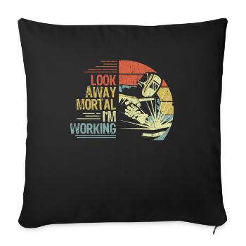 Soudeur Drôle Artisan Soudeur Profession Gesc - Housse de coussin décorative 45 x 45 cm - noir - Devant