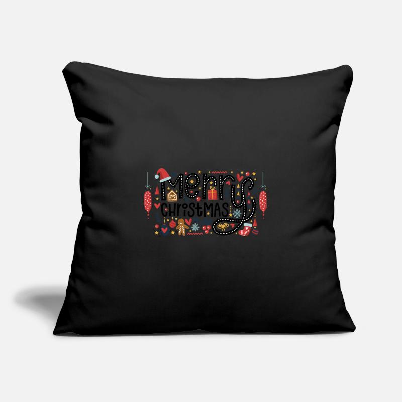 Cadeau de conception de Noël joyeux Noël Housse de coussin décorative 45 x 45 cm