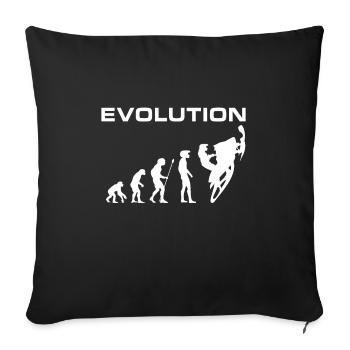 Snowmobile Evolution Distressed Silhouette Classic - Sofa pillowcase 17,3'' x 17,3'' (45 x 45 cm) - black - Front