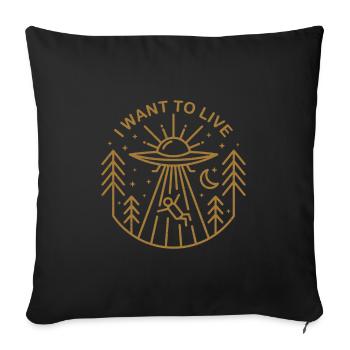 I Want To Leave - Sofa pillowcase 17,3'' x 17,3'' (45 x 45 cm) - black - Front