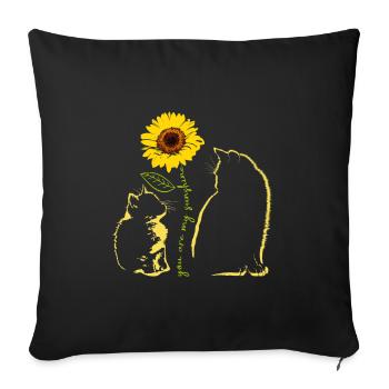 Katze Sie sind meine Sonnenschein Mama Katzen - Sofakissenbezug 45 x 45 cm - Schwarz - Vorne
