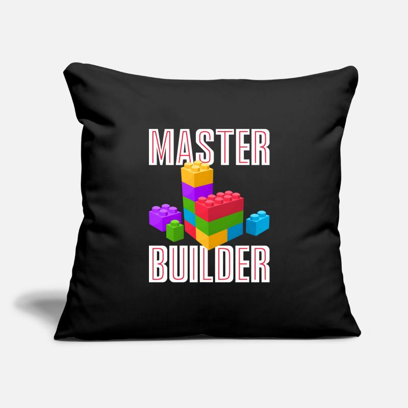 Master Builder Chemise Mignon Master Block Builder Papa Housse de coussin décorative 45 x 45 cm