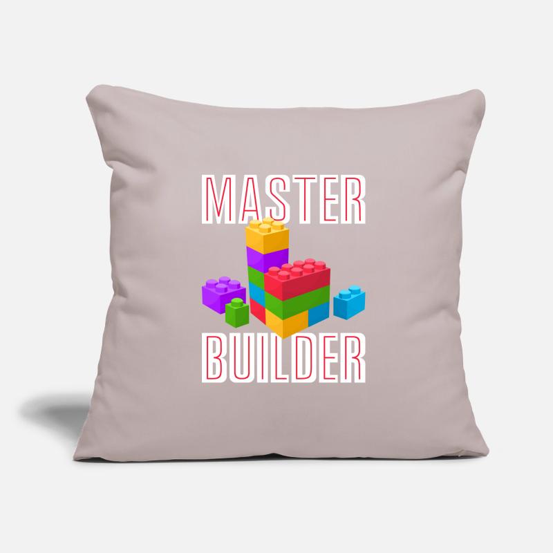 Master Builder Shirt Cute Master Block Builder Dad Sofa pillowcase 17,3'' x 17,3'' (45 x 45 cm)