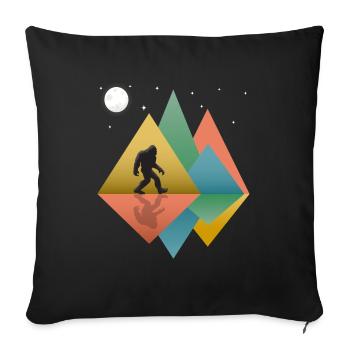 Bigfoot Retro - Sofa pillowcase 17,3'' x 17,3'' (45 x 45 cm) - black - Front