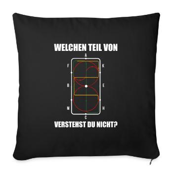 Welchen Teil Von Verstehst Du Nicht Reiter Pferde - Sofakissenbezug 45 x 45 cm - Schwarz - Vorne