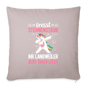 Fresst Meinen Sternenstaub Einhorn Liebhaber Einhö - Sofakissenbezug 45 x 45 cm - helles Taupe - Vorne